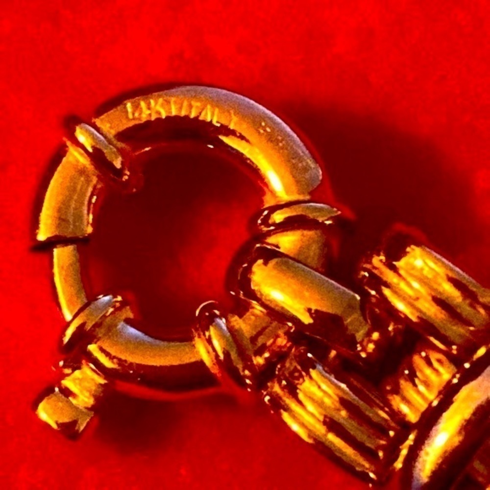 Gold Bracelet modern and unique 14k Italian Gold Jewellery woman’s bracelet 26.5 - Picture 5 of 10